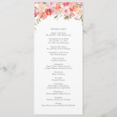 ピンクエレガントピーチフローラウォーター結婚カラー プログラム (裏面)