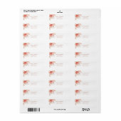 ピンクエレガントピーチフローラブーケ結婚ーズ ラベル (フルシート)