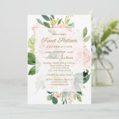 ピンクエレガントピーチ開花Sweet sixteen 招待状 (スタンド正面)