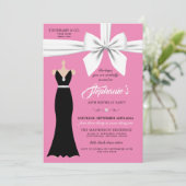 ピンクエレガントファッションティファニー誕生日招待状 招待状 (スタンド正面)