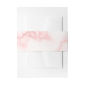 ピンクエレガントフェイクの大理石 招待状ベリーバンド (正面例)