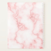 ピンクエレガントフェイク大理石グレーモノグラム名2025 プランナー手帳 (裏面)