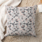 ピンクエレガントフェミニングレイ花 クッション (ブランケット)