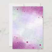 ピンクエレガントフェミニンフォイル風船21歳の誕生日 招待状 (裏面)