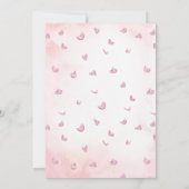 ピンクエレガントフォーマルさくらんぼブロッサム結婚フローラ 招待状 (裏面)