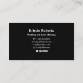 ピンクエレガントフラワーショップビジネスカード 名刺 (裏面)