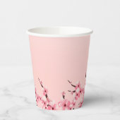 ピンクエレガントフローラさくらんぼブロッサムパーティー 紙コップ (左)