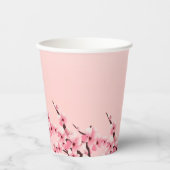 ピンクエレガントフローラさくらんぼブロッサムパーティー 紙コップ (正面)