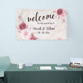 ピンクエレガントフローラさくらんぼ結婚ブロッサム 横断幕 (トレードショー)