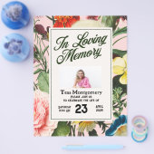 ピンクエレガントフローラの葬儀 チラシ (シングル)