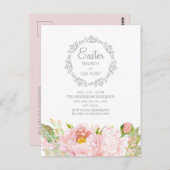 ピンクエレガントフローライースターブランチ卵狩り ポストカード (正面/裏面)