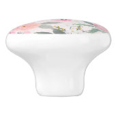 ピンクエレガントフローラウォーター絵画カラー セラミックノブ (側面)