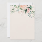 ピンクエレガントフローラカップルブライダルシャワーブランチ 招待状 (裏面)
