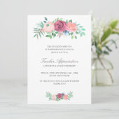 ピンクエレガントフローラガーランド先生デー 招待状 (スタンド正面)