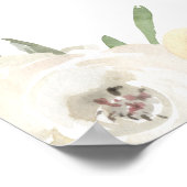 ピンクエレガントフローラガールベビーシャワーへようこそ ポスター (角)