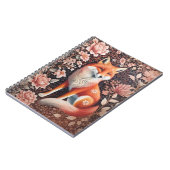 ピンクエレガントフローラキツネウィリアムインスパイアモリス ノートブック (左側)