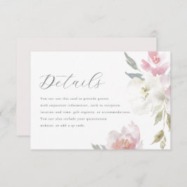 ピンクエレガントフローラキンセアニェラゲスト詳細 出欠カード