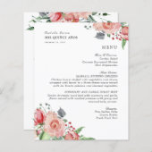 ピンクエレガントフローラキンセアニェラフードリンクメニュー (正面/裏面)