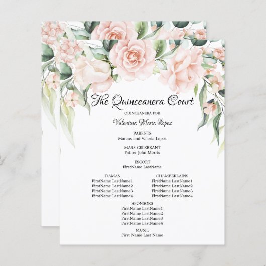 ピンクエレガントフローラキンセアニェラ計画 (正面/裏面)