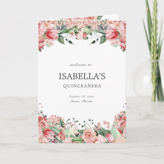 ピンクエレガントフローラクインズプリンセスパドリノスイベント プログラム (正面)