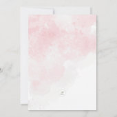 ピンクエレガントフローラクラウン15番目の誕生日招待状 (裏面)