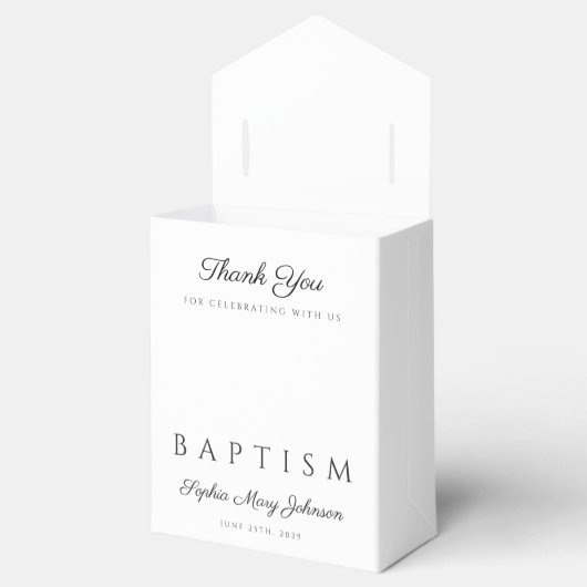 ピンクエレガントフローラクロスバプテスマ フェイバーボックス (オープン)