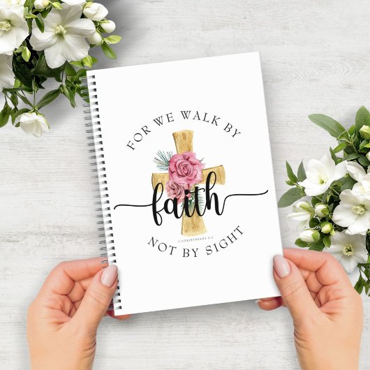 ピンクエレガントフローラクロス ノートブック