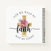 ピンクエレガントフローラクロス ノートブック (裏面)