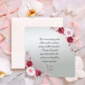 ピンクエレガントフローラグラッ賛美ク愛 ノートカード