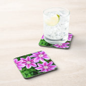 ピンクエレガントフローラグリーン植物学 コースター (右側)