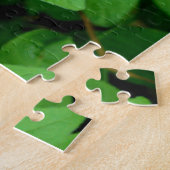 ピンクエレガントフローラグリーン植物学 ジグソーパズル (側面)