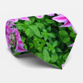 ピンクエレガントフローラグリーン植物学 ネクタイ (ロール)