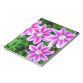 ピンクエレガントフローラグリーン植物学 ノートパッド (回転)