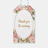 ピンクエレガントフローラグ結婚リーズ ギフトタグ (裏面)