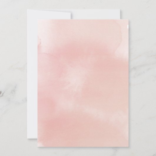 ピンクエレガントフローラケーキブライダルシャワー 招待状 (裏面)