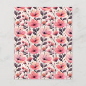 ピンクエレガントフローラスクラップブック作り紙 (正面)