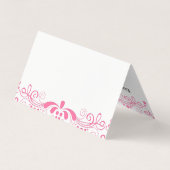 ピンクエレガントフローラスワーズレース名刺 名刺 (裏面)