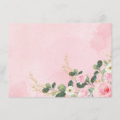 ピンクエレガントフローラゾウのシャワーおむつラッフル エンクロージャーカード (裏面)