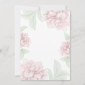 ピンクエレガントフローラタイポグラフィスウィート16誕生日 招待状 (裏面)