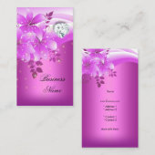 ピンクエレガントフローラダイヤモンド 名刺 (正面/裏面)