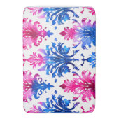 ピンクエレガントフローラダマスクパターン バスマット (正面縦)