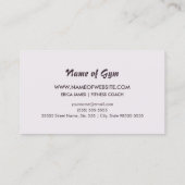 ピンクエレガントフローラテープメジャーフィットネストレーナー 名刺 (裏面)