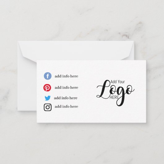 ピンクエレガントフローラデザインありがとう ノートカード (裏面)