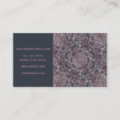 ピンクエレガントフローラデザイン 名刺 (裏面)