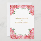 ピンクエレガントフローラヌエストラボダ 招待状 (裏面)