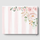 ピンクエレガントフローラバニーラビットガールベビーシャワー ゲストブック (裏面)