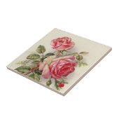 ピンクエレガントフローラバラヴィンテージホームデコータイル タイル (側面)