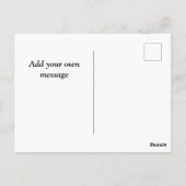 ピンクエレガントフローラバレンタインデーはがき ポストカード (裏面)