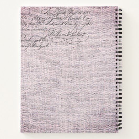 ピンクエレガントフローラパリトラベルジャーナル ノートブック (裏面)