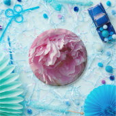 ピンクエレガントフローラピンクの花ピンク牡丹 ペーパープレート (パーティー)